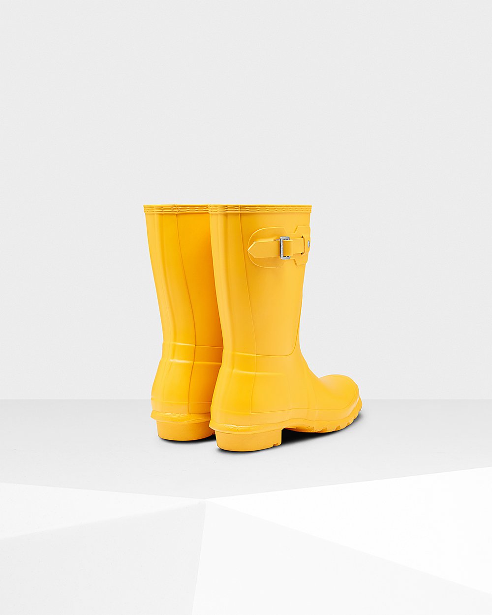 Womens Hunter Original - Short Rain Boots Yellow - 1952-NTGYW